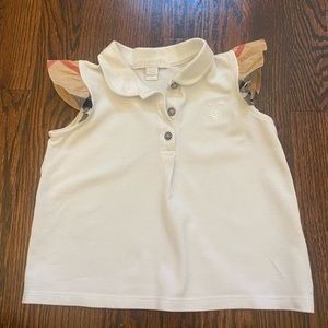Toddler girls Burberry check short sleeve shirt size 2Y